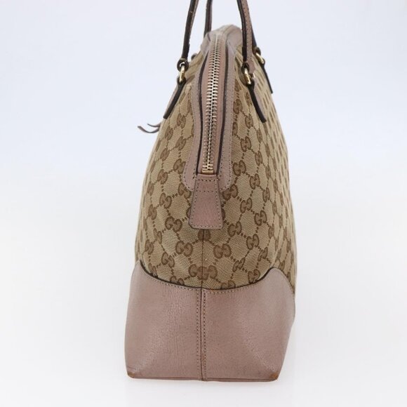 GUCCI GG Canvas Shoulder Bag Beige Gold Auth - Picture 4 of 16